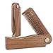Hawatour Folding Wood Comb Pocket Size Hair and Beard Fold Wooden Comb (Upgraded Version)
