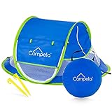 Campela Baby Travel Beach Tent for Infant and Babies - Mosquito Net and Sunshade Portable Newborn Crib Baby Bed Dome Pop up Sun Shelter Anti UV Sun Protection Factor 96.6%