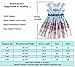 Sharequeen Hometown White Cloud Printing Cap Sleeve Cotton Girls Dress Light Blue Color Flower Neck