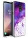Mueral Compatible/Replacement Protective Case Samsung Galaxy S9 - Purple/Lavender Marble Geode Design