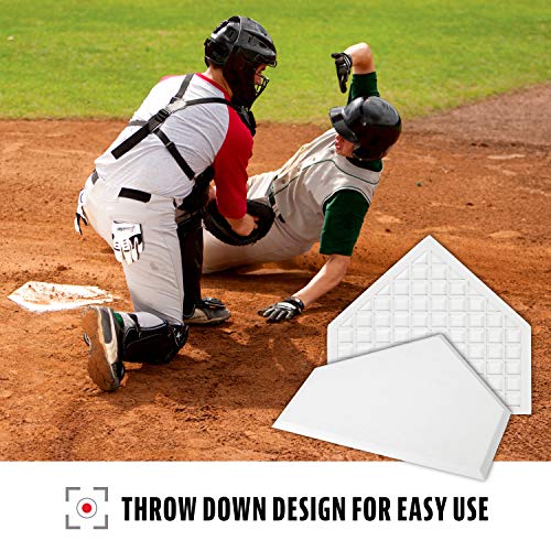 Franklin Sports Home Plate Baseball + Softball Rubber Home Plate