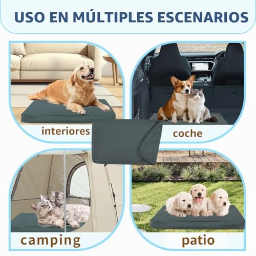 DUJUIKE - Waterproof Dog Bed Cover, Cage Replacement Cover, Pad Replacement Cover, Washable, Removable, with Zipper, Mattress Protector (Dark Grey, L(102x69x10cm))