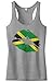 Threadrock Women's Jamaica Flag Lips Jamaican Kiss Racerback Tank Top