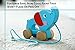 Cubbie Lee Adorable Elephant Wooden Push & Pull Along Toy for Baby & Toddler - Rolls Easy, Sturdy String Attached to Animal | Classic Developmental Toy for 1 & 2 Year Old Boys & Girls