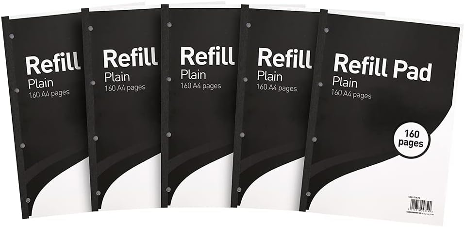 SUMMIT A4 Refill Pad Plain 70 gsm 160 Pages Pack of 5