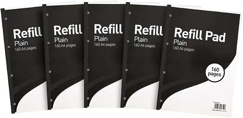 SUMMIT A4 Refill Pad Plain 70 gsm 160 Pages Pack of 5