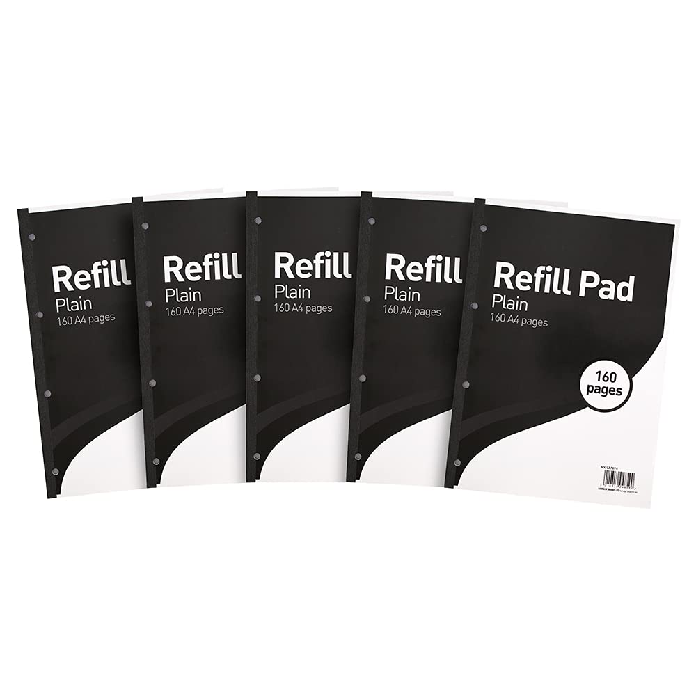 SUMMIT A4 Refill Pad, Plain Paper, 160 Page, Pack of 5