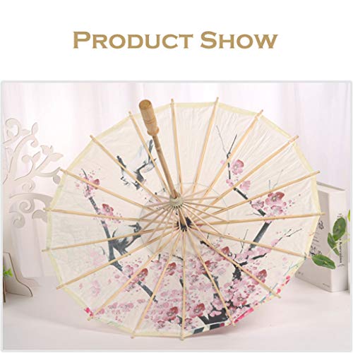 Miklan Chinese Silk Cloth Umbrella Classical Style Decorative Umbrella Oil Paper Umbrella - Thumbnail 2