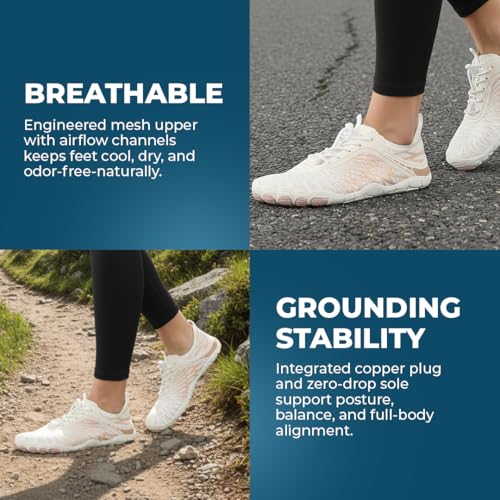BRONOIR Grounding Barefoot Shoes with Copper, Flexible
