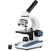 AmScope M150C / M150C-I 40X-1000X All-Metal Optical Glass Lenses Cordless LED Student Biological Compound Microscope