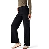 Women’s Pull-On Cargo Jeans - Mid Rise Wide Leg, Soft Stretch Denim, Comfort Fit with Pockets