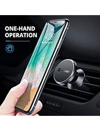 VICSEED Soporte magnético de ventilación de aire, rotación de 360°, soporte de coche para coche, compatible con iPhone X 8 8 Plus 7 7 Plus 6, Samsung S7 S8, HTC, LG, ZTE