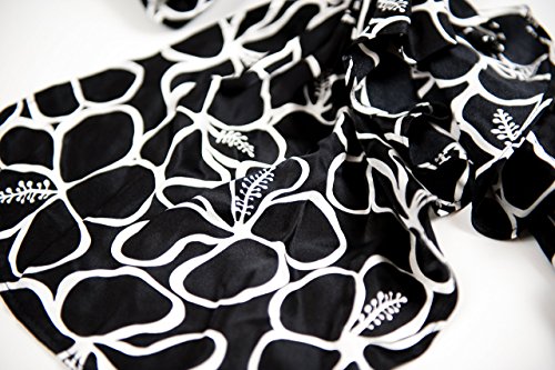 The beaubeau® Real Silk Head Scarf Chic and Comfortable, Gorgeous Black with White Blooms Pre-Tied Chemo Hat, Beanie, Turban or Tichel, Headwear Specially Designed for Women with Cancer or Alopecia - Thumbnail 4
