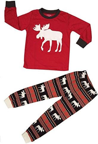 LQVOG Baby Boy Girls Kids Christmas Deer Shirt and Pants Pajamas Set (100cm)