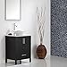 KRAUS Elavo Modern Art Vessel White Porcelain Ceramic Bathroom Sink, 15 3/4 inch KCV-135