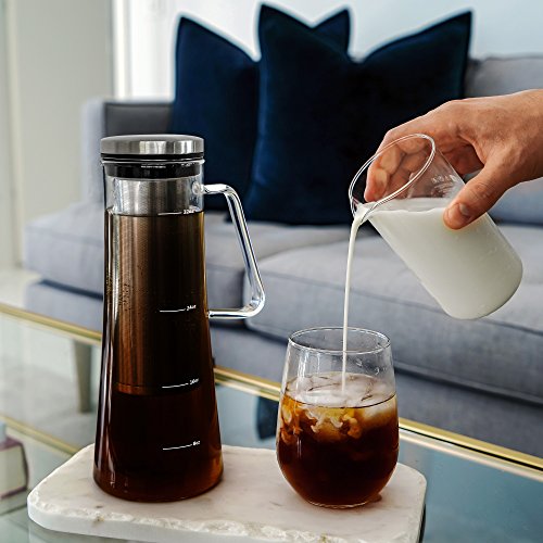 Airtight Cold Brew Iced Coffee Maker and Tea Infuser with Spout