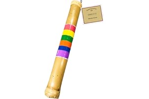 B.N.D TOP Large Rain Stick for Meditation Musical Instrument Rainstick for Adults Percussion Instruments for Adults Wooden African Party Favor (rainbow) Designed in the USA