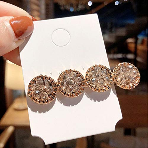 image for Messen Crystal Hair Clips for Women Glitter Sparkly Round Hairgrip Duc