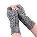Sale! Teresamoon Fashion Knitted Arm Fingerless Winter Gloves Unisex Soft Warm Mitten