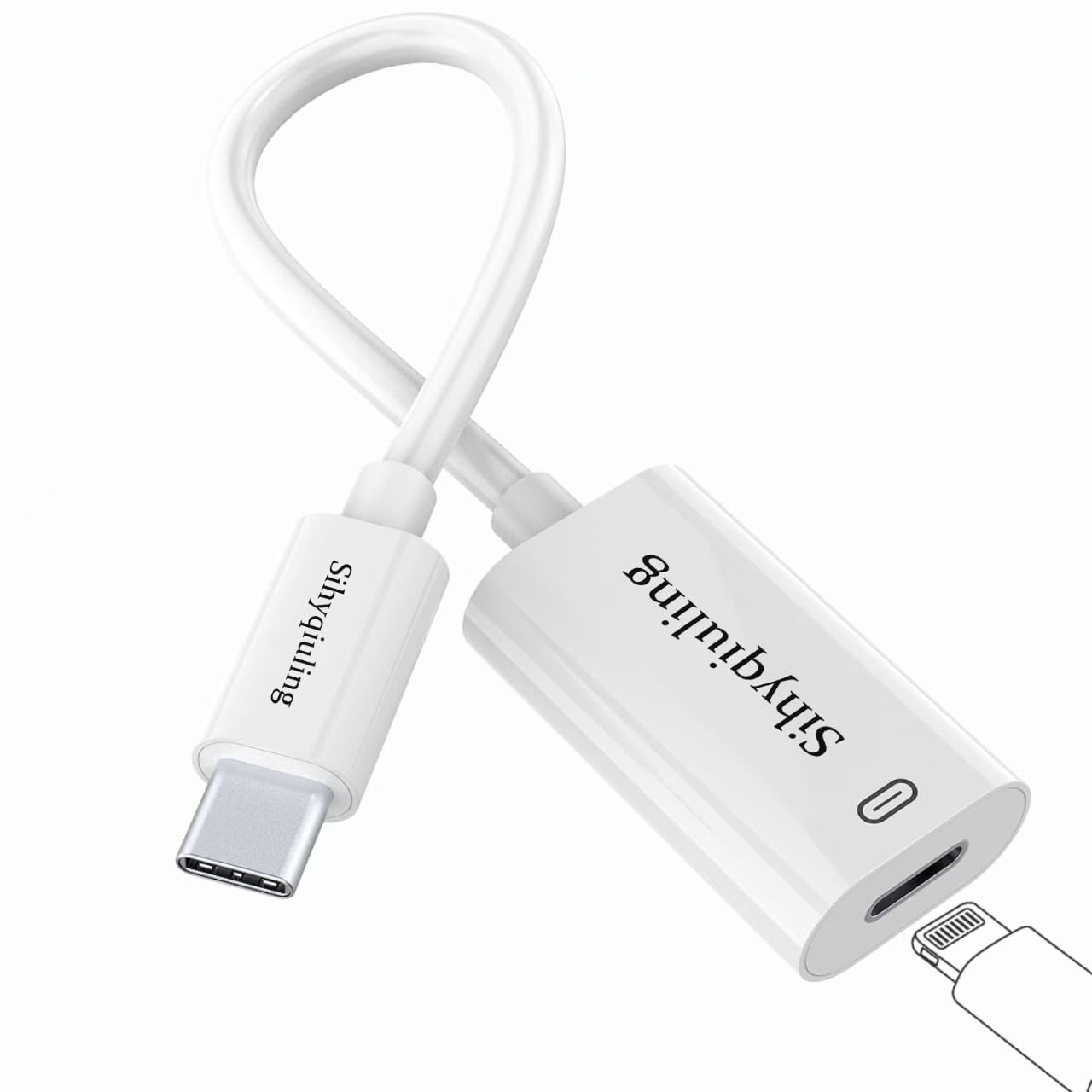 Photo 1 of [A*pple MFi Certified] Lightning to USB C Adapter Audio Headphone ,PD Fast Charging USB Type C Male to Lightning Female Earphone Converter Data Transfer Compatible with i-Phone 17/16/16Pro/15