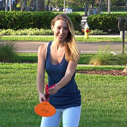 image for Funsparks Jazzminton Beach Paddleball Set with Wind Birdie - Indoor an