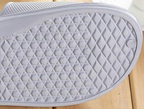 Gotd Boy Men Solid Flat Bath Slippers Flip Flop Wedge Sandals Slide Platform Thongs Open Toe Soft Indoor Outdoor Beach Shoes Bathroom Shower (US:9, Gray)