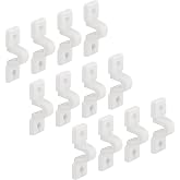 Prime-Line MP7018 Loop Clip, Fits Wire Shelves, Plastic Construction, White (12 Pack)