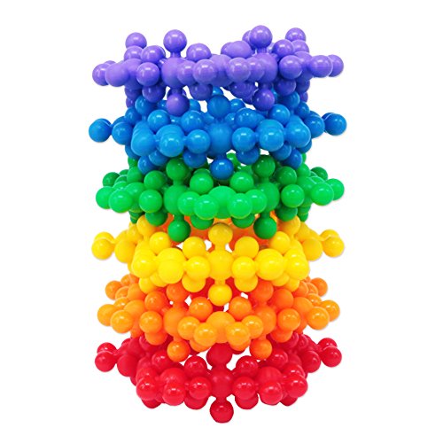 SHAWE Kids Toy, More than 90 Pieces Mighty Molecules Big Size,Interlocking Solid PE Plastic Building Sets,Educational Games,Sensory Fidget Toys,Safe Material for Kids,Package with Reusable Bag - Thumbnail 2