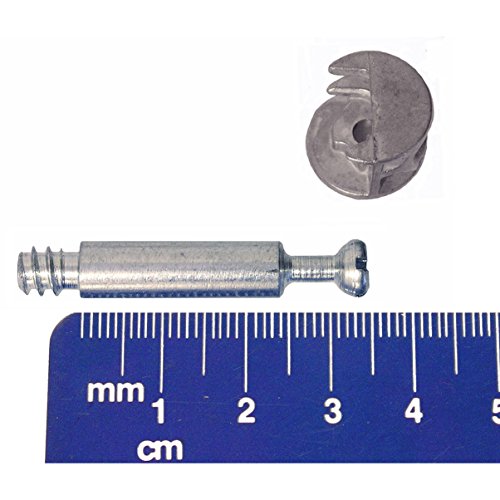 Cam Lock Furniture Fastener Kit 15mm x 12mm Cam with 34.5mm Wood Thread