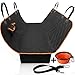 Dog Seat Cover - Car Seat Cover for Dogs with Slide Flaps - Waterproof - Nonslip Backing - Hammock Convertible