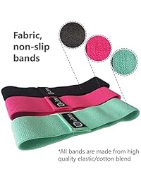 Limm Booty Resistance Bandas de cadera   Fitness Loop Circle para mujeres para activar específicamente las piernas, muslos, botas, glúteos y núcleo   Premium elástico tela de algodón antideslizante con libro de entrenamiento y bolsa de transporte