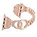 VOMA Bling Bands Compatible For Apple Watch Band 38mm 40mm Series 4/3/2/1, Stainless Steel Metal Jewelry Bracelet Bangle Wristbands For Iwatch Band 38mm 40mm(Bangle Rose 38mm 40mm)