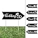 Big Dot of Happiness Black and White - Arrow Wedding and Reception Directional Signs - Double Sided Outdoor Yard Sign - Set of 6