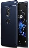 Sony Xperia XZ2 case, KuGi Sony Xperia XZ2 case, SS [Scratch Resistant] Premium Flexible Soft Anti Slip TPU Case for Sony Xperia XZ2 smartphone(Navy)