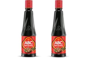 ABC Sweet Soy, Black Dark Marinade, 9.2 Oz (Pack of 2), Savory Sauce, Dip, Stir-fry, Glaze, Vegan, No MSG, Plant-based, Halal, Umami Flavor, Indonesian Kecap Manis Made with Coconut Sugar