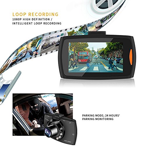 Dash Cam, Samjat FHD 1080P 140 Wide Angle Dash Camera for Cars DVR Vehicle Dashboard Camera Recorder with 16GB SD Card 2.7" TFT Display G-Sensor Night Vision Loop Recording,Vehicle On-dash Video