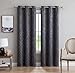 Linen Zone Pair of Damask Dark Gray Bedroom Curtains. These Modern Decor Black Out Curtains are Great Choice as Bedroom Window Curtains or Nursery Blackout Curtains. (Evelyn 38 x 84 Charcoal)