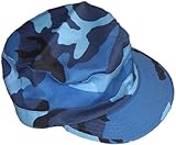 Sky Blue Camouflage Military Fatigue Cap 9334 Size Large