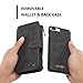 iPhone 8 Plus Case / iPhone 7 Plus Case XRPow Detachable Magnetic Leather Wallet Folio Flip Card Stand Case with Removable Slim Hard PC TPU Back Cover Black