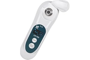LOHAND 3-in-1 Digital Brix Refractometer with ATC/Refractive Index(RI), 0-95% Sugar Content, Fast Touchscreen Test for Honey/Fruit Juice/Coffee, Accurate Measurement with Precision Light-Blocking Cover