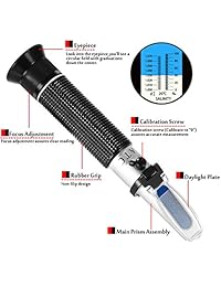 Compensación Automática de Mar salinidad Refractómetro, v resourcing Temperatura Agua de mar Salinidad Medidor para Acuario, Densímetro, 0 100ppt & 1,000 1,070 Salinidad Gravedad Específica