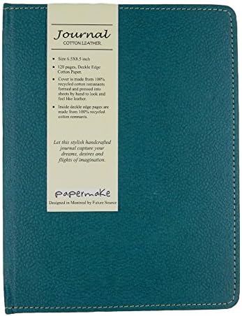 Papermake Revival Series of Cotton Leather Journal Teal Green