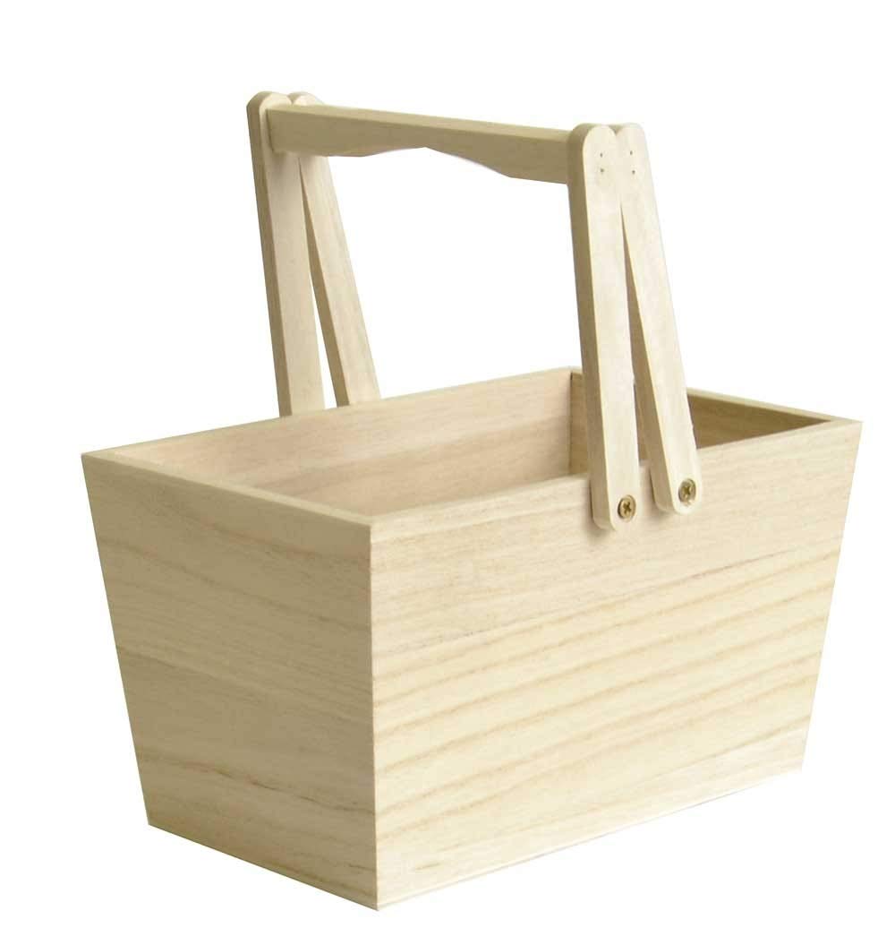 Artemio 14002103 Decorative Basket, Wood, Beige, 16 x 17 x 10 cm