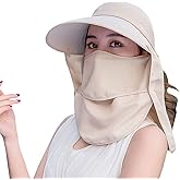 Outdoor UPF 50+ UV Sun Protection Waterproof Breathable Face Neck Flap Cover Folding Sun Hat for Men/Women