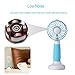 Mini Fan, Allkeys Personal Handheld Fan Battery Operated Portable Rechargeable USB with Base 3 Speeds for Home Office Outdoors Travel (Blue)