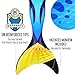 Fin Fun, Mermaid Tail Skin, with Reinforced Tips, Monofin Included, Blue Tang, Child 8