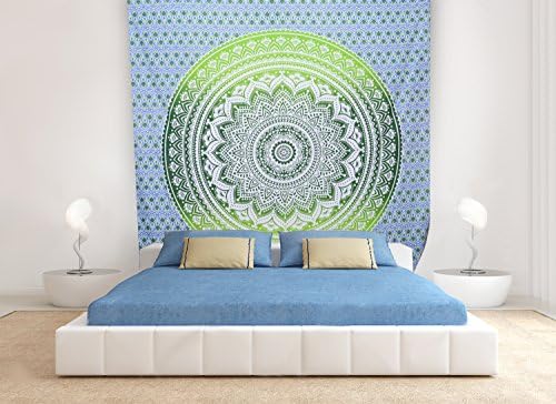 Krrafters Indian Wall Decor Hippie Tapstries Bohemian Mandela Tapestry Wall Hanging Beach Throw Popular Roundie Yoga Matt Table Cover Wall Art