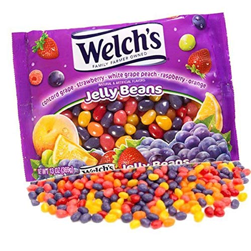 Welch's jelly beans, concord grape, strawberry, White grape Peach, Raspberry, Orange (041376700170)