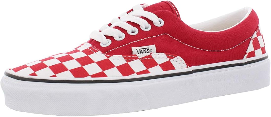 racing red checkered vans