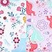 Bumkins Disney Reusable Snack Bags, for Kids School Lunch and for Adults Portion, Washable Fabric, Waterproof Cloth Zip Bag, Supplies Travel Pouch, Food-Safe, 2-pk Princess